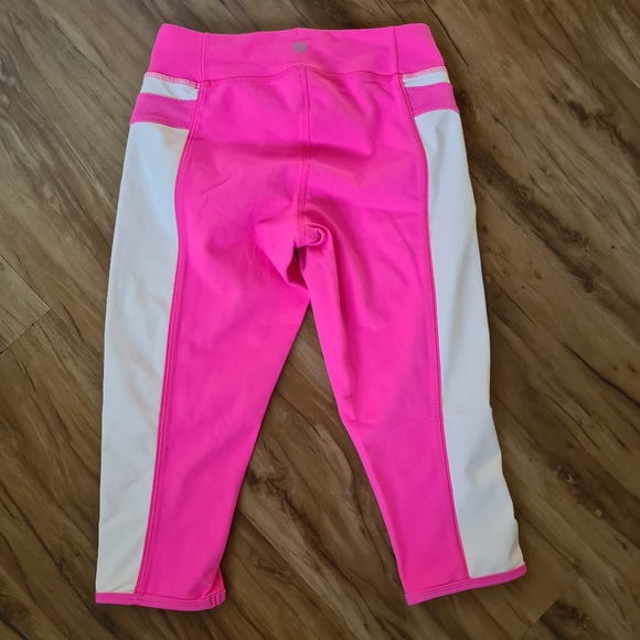 Lululemon Can2 Au 6 Pink White Activewear 3/4 Tights | Exercise Workout Leggings - Picture 4 of 4